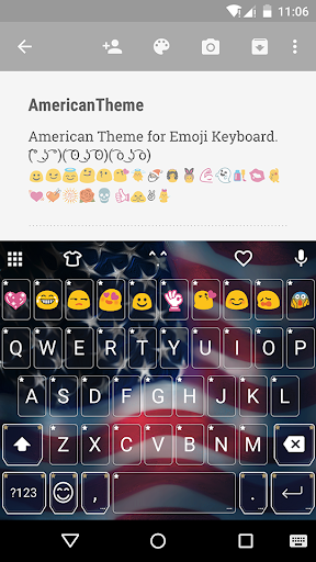 American Emoji Keyboard Theme