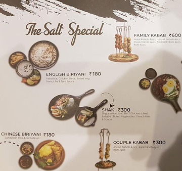 The Salt Restaurant menu 