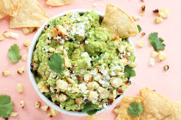Healthy Cotija + Corn Guacamole