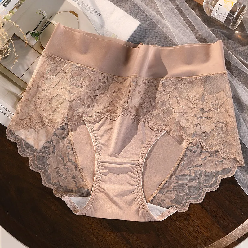 Mutandine Sexy da Donna in Pizzo Vita Alta Cavallo Allungato 7A Antibatterico Boxer Senza Cuciture Comfort e Stile.