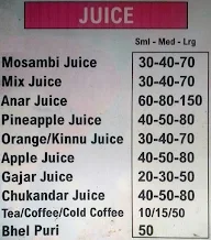 Shri Ram Juice Bar menu 1