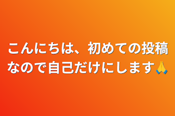 こんにちは、初めての投稿なので自己だけにします🙏