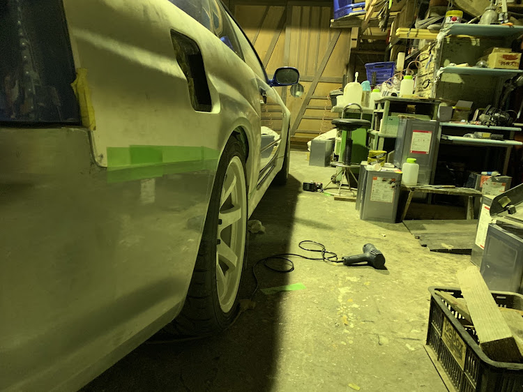 スカイラインクーペのR34・GTR・ワイドボディ・エアロキット・DIYに関するカスタム事例の投稿画像4枚目