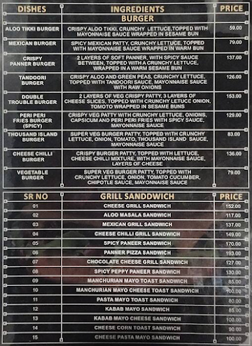 The Food Box menu 