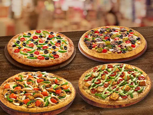 Pizza Party For 4 (Veg) @Rs. 180 Off