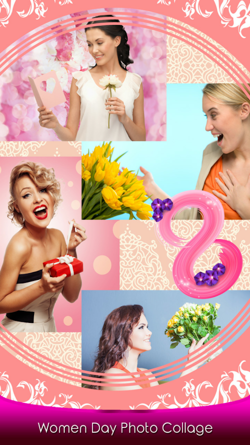 Android application Women Day Photo Collage screenshort