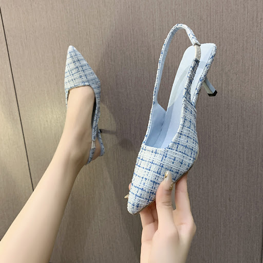 Title 5, Womens Stiletto Heel Pointed Toe Toe Cap Sling...