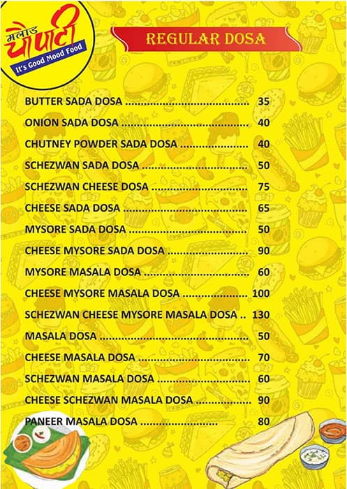 Malad Chowpatty menu 