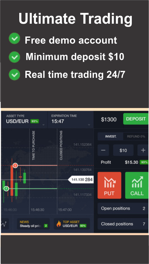 Binary Options-$1000 Free Demo Screen 1