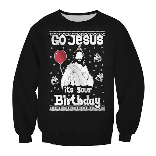 Title 5, Erkek Yuvarlak Yaka Noel Ağacı Casual Sweatshir...