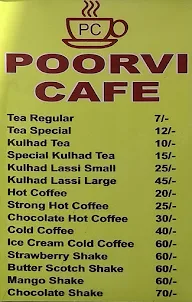 Poorvi Cafe menu 1