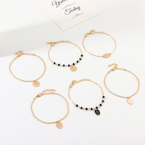 Title 2, Round oil drop pendant bracelet