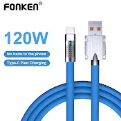 Dây Cáp Sạc Nhanh Fonken 120W Od6.0 Bằng Hợp Kim Kẽm Silicon Cổng Micro Usb Type - C Cho Phone Android