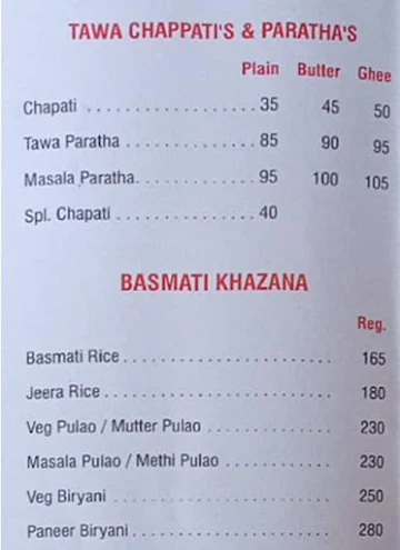 Bhagat Tarachand menu 