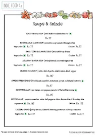 Indie Food Co menu 2