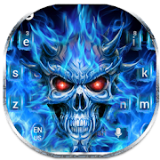 Flaming Skull Keyboard Theme  Icon