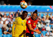 South Africa's Noko Matlou (L) in action with Spain's Jennifer Hermoso during their Fifa Women's World Cup opening match at Stade Oceane in Le Havre, France, on June 8 2019.  