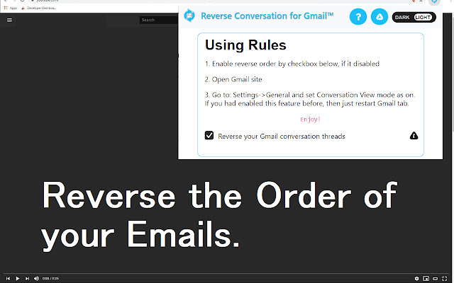 Reverse Conversation for Gmail™ chrome extension