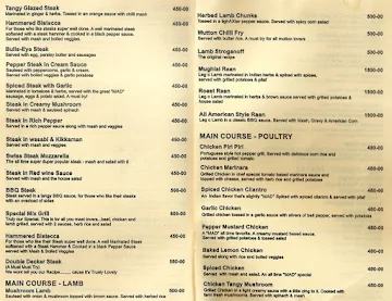 Mad House Grill menu 