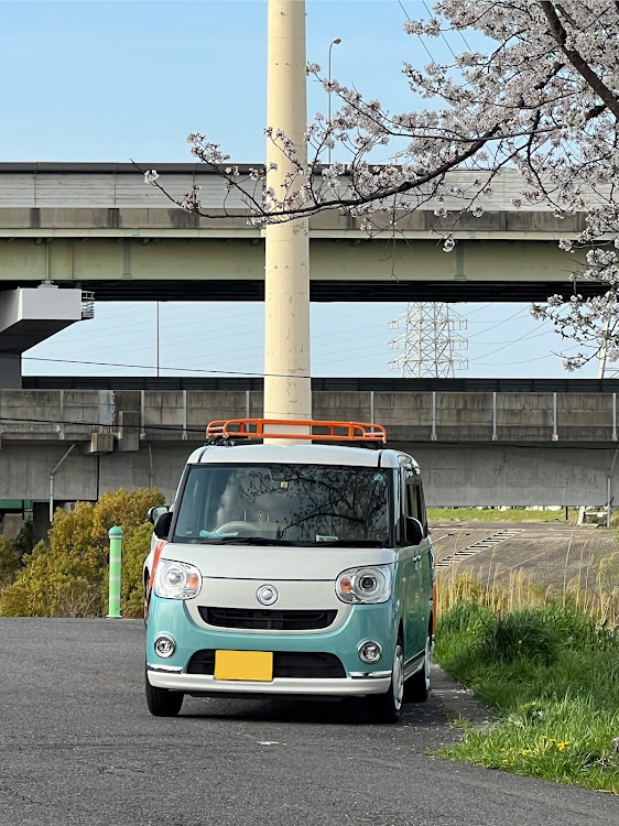 ムーヴキャンバスのサクラと愛車・花チューン🌸・ソメイヨシノ満開・オレンジ色のキャリアが👀”・春を満喫🌸🌸🌸に関するカスタム事例の投稿画像10枚目