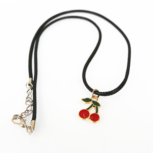 Title 3, Cherry pendant necklace
