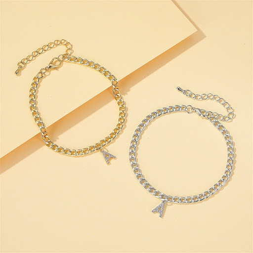 Title 1, Trendy Uppercase Diamond Studded English Letter...