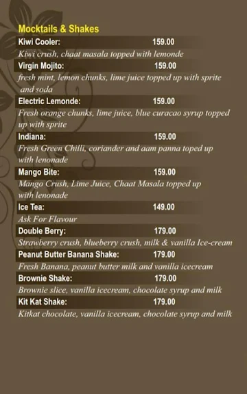 AU 79 - Resto Lounge Nagpur Adda menu 