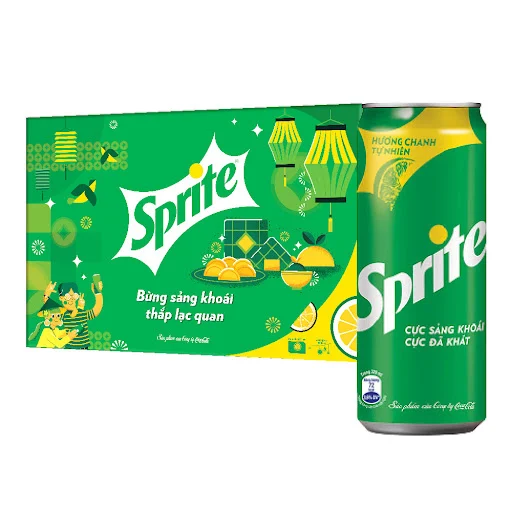 Lốc 24 lon Nước giải khát Có Gas Sprite Hương Chanh tự Nhiên 320ml