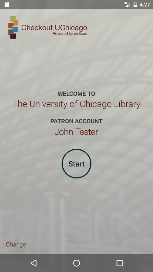 Android application Checkout UChicago screenshort
