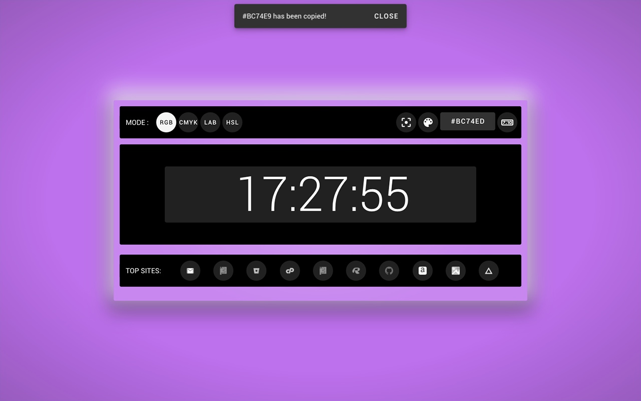 Ultimate Color Clock — New Tab to inspire Preview image 4