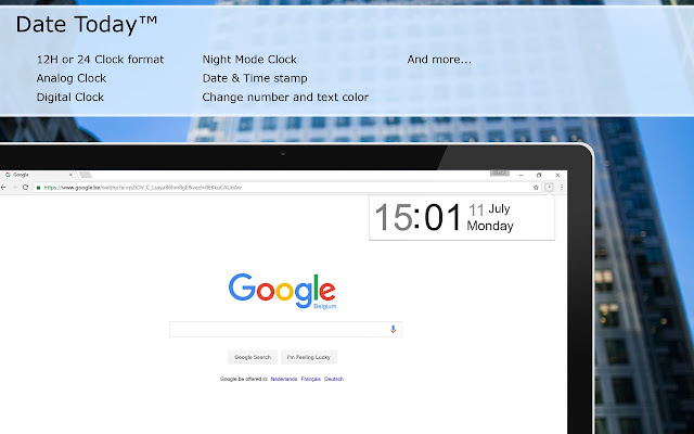 how to change date in google chrome browser