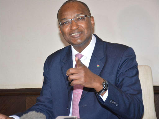 Central Bank of Kenya Governor Patrick Njoroge after a press conference on september 13,2017. photo/PATRICK VIDIJA