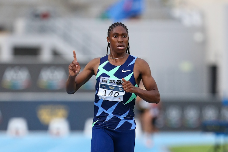 Caster Semenya in action on the track.