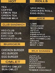 Juice Club menu 1