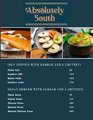 Absolutely South menu 2