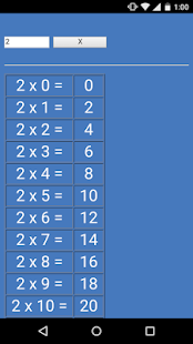 Multiplication Tables Screenshots 0