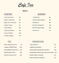 Cafe Inn menu 1