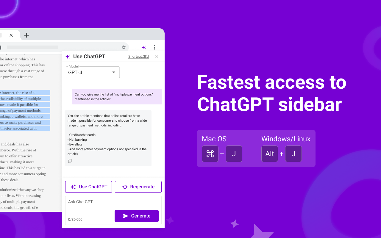 UseChatGPT.AI: Copilot on Chrome (GPT-4 ✓) Preview image 2