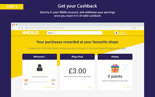 Widilo Cashback Reminder