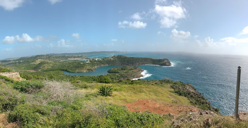 A view of the extremely windy southeast coast of Antigua. 