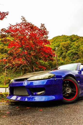 シルビアの紅葉狩り🍁・少し早かった💦いつ撮りに来れば良いのか😑・洗車したのに雨☔️そんなもんです😒・目の前で車ぶつけてるおじいさんが😱・いろいろあるけど気分転換🎵に関するカスタム事例の投稿画像4枚目