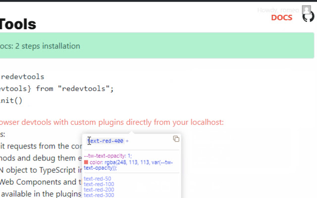 Tailwind Devtools Inspector