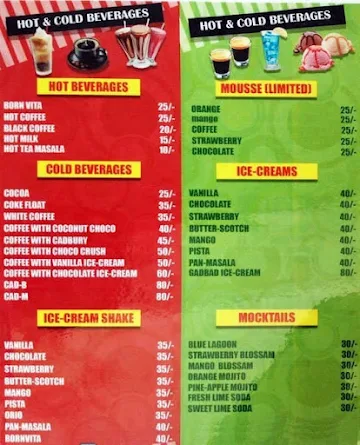 Cafe2 menu 