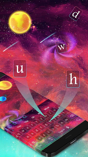 Galaxy Colorful Planet Keyboard Theme