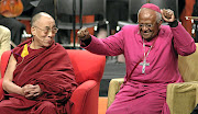 The late Anglican Archbishop Emeritus Desmond Tutu with longtime friend Dalai Lama, in 2008. 

