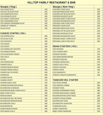 Swagat Family Restaurant menu 