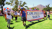 Supporters arrived in numbers shouting 'Free the Cape!' on a sweltering day in Stellenbosch on December 5 2020.
