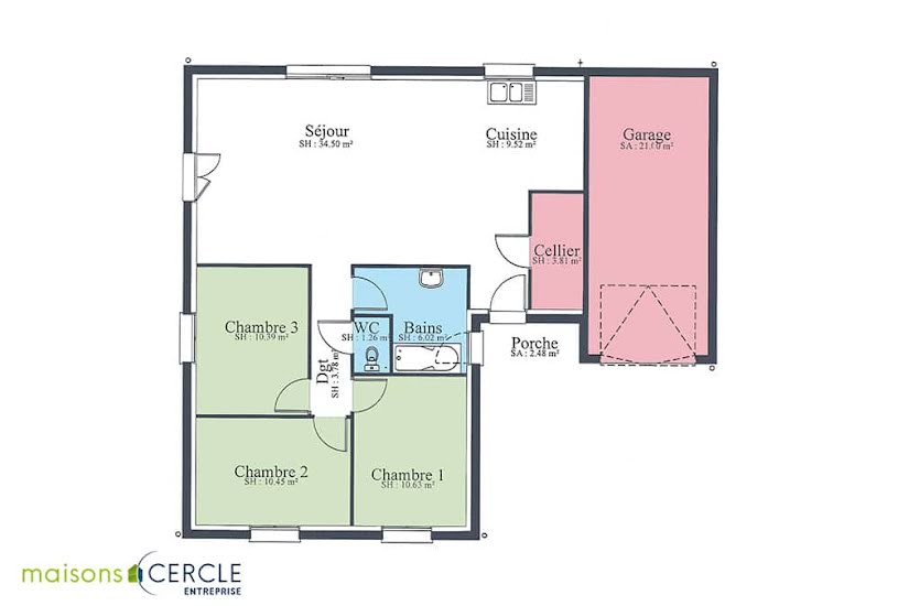  Vente Terrain + Maison - Terrain : 878m² - Maison : 96m² à Lagnieu (01150) 