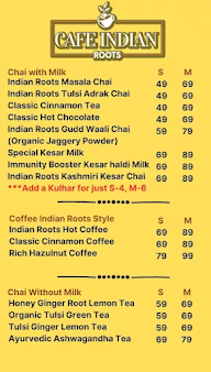 Cafe Indian Roots menu 1