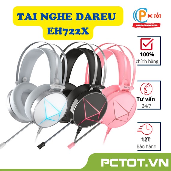 Tai Nghe Dareu Eh722X (Black / Artic / Queen)